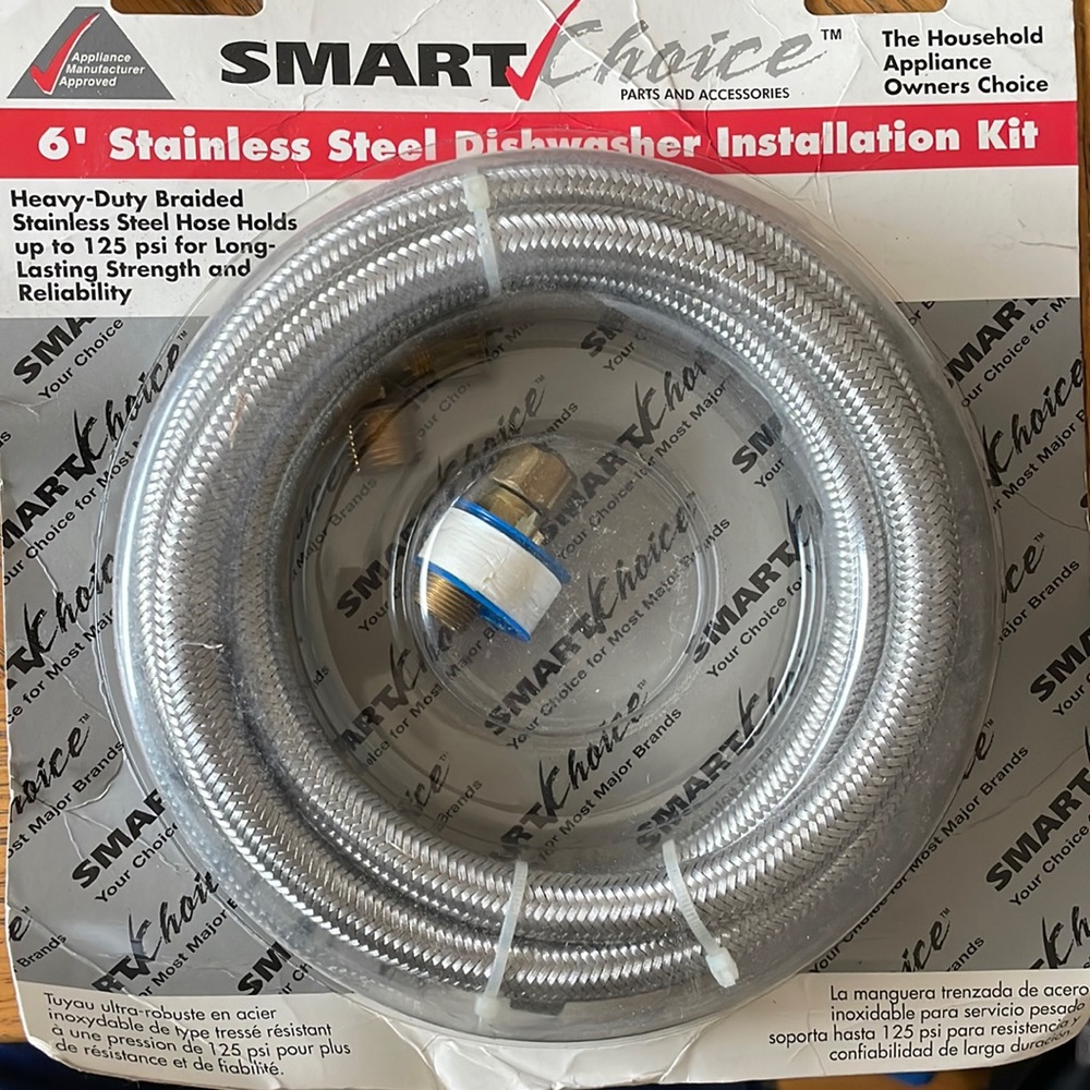 6’ Stainless Steel Dishwasher Installation Kit